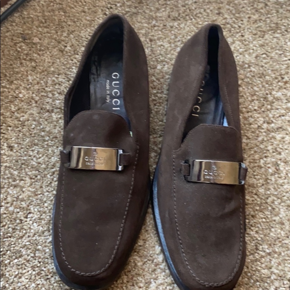 Brown Gucci Loafers
